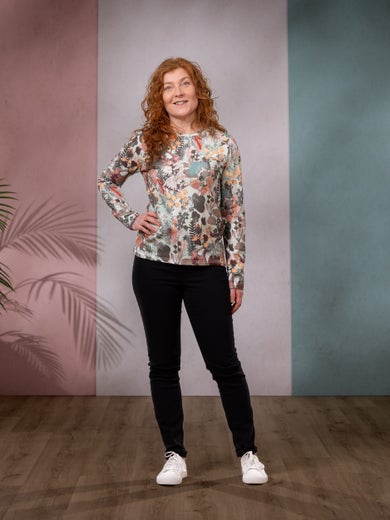 OLGAshirt (Salaisuus sage / peach jersey)