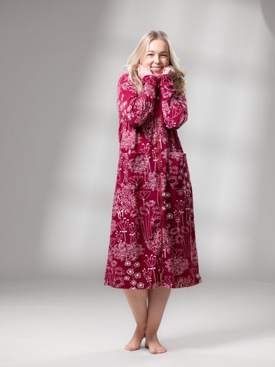 SAUNAtakki (Mummola burgundy stretch terry)