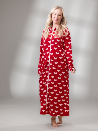 SAUNAtakki long (Syd&auml;mellinen red stretch terry)