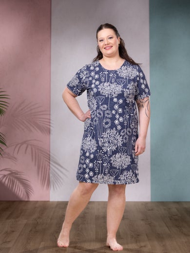 Y&Ouml;dress short hem (Mummola blue jersey)