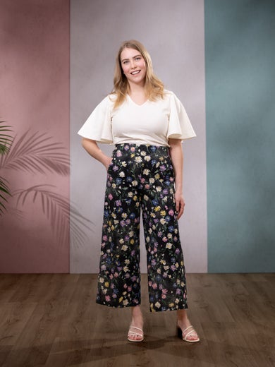 SWINGtrousers (Kahvilassa black / pastel jersey)