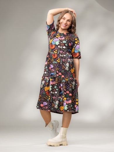 VILMAdress ss (Toiveita maroon / colorful jersey)