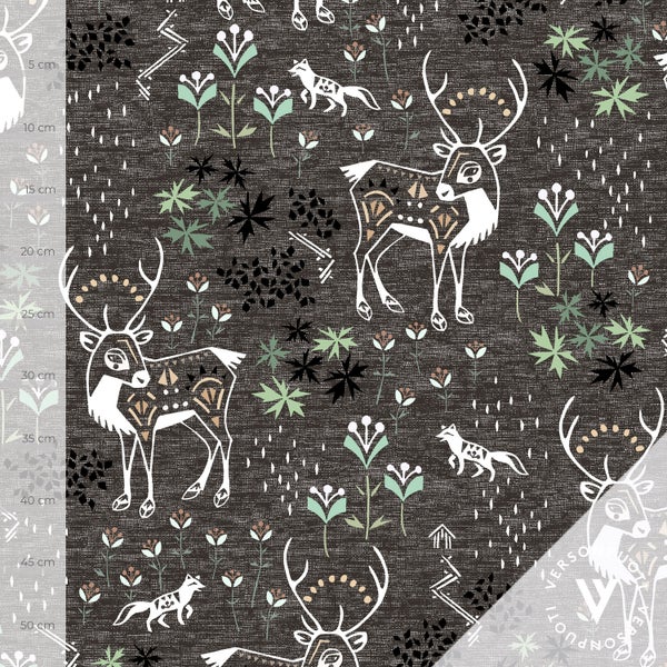 Porojen poluilla (taupe / mint) tricot